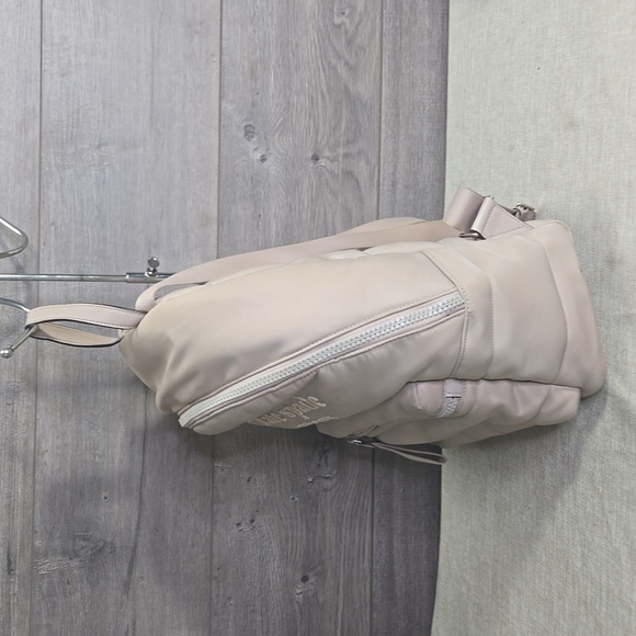 Kate Spade Ella Ksnyl Puffy  Warm Beige Padded Nylon Backpack - Picture 4 of 10